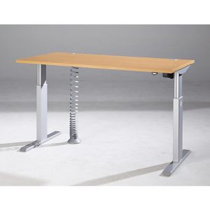 Schäfer Shop Select Schreibtisch ERGO-T, elektrisch höhenverstellbar, Rechteck, T-Fuß, B 1600 x T 800 x H 725-1185 mm, Buche/weißaluminium Schäfer Shop Select Schreibtisch ERGO-T, elektrisch höhenverstellbar, Rechteck, T-Fuß, B 1600 x T 800 x H 725-1185 mm, Buche/weißaluminium