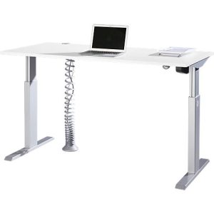 Schäfer Shop Select Schreibtisch ERGO-T, elektrisch höhenverstellbar, Rechteck, T-Fuß, B 1600 x T 800 x H 725-1185 mm, weiß/weißaluminium Schäfer Shop Select Schreibtisch ERGO-T, elektrisch höhenverstellbar, Rechteck, T-Fuß, B 1600 x T 800 x H 725-1185 mm, weiß/weißaluminium