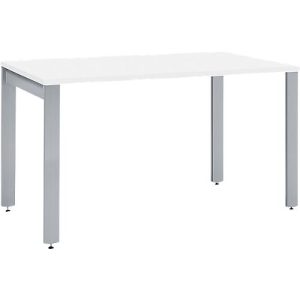 Schäfer Shop Select Schreibtisch LOGIN, 4-Fuß, B 1200 x T 800 x H 740 mm, weiß/weißalu Schäfer Shop Select Schreibtisch LOGIN, 4-Fuß, B 1200 x T 800 x H 740 mm, weiß/weißalu