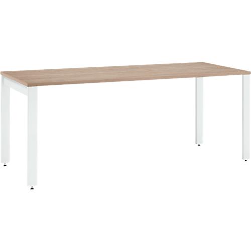 Schäfer Shop Select Schreibtisch LOGIN, 4-Fuß, B 1600 x T 800 x H 740 mm, Eiche/verkehrsweiß