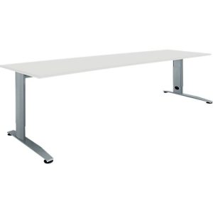 Schäfer Shop Select Schreibtisch LOGIN, manuell höheneinstellbar, C-Fuß, B 1800 x T 800 x H 660-820 mm, lichtgrau/basaltgrau Schäfer Shop Select Schreibtisch LOGIN, manuell höheneinstellbar, C-Fuß, B 1800 x T 800 x H 660-820 mm, lichtgrau/basaltgrau