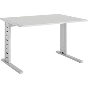 Schäfer Shop Select Schreibtisch Moxxo IQ, Rechteck, C-Fuß, B 1200 x T 800 x H 735 mm, lichtgrau Schäfer Shop Select Schreibtisch Moxxo IQ, Rechteck, C-Fuß, B 1200 x T 800 x H 735 mm, lichtgrau