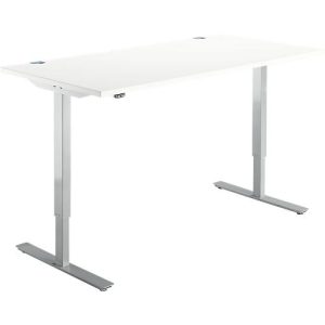 Schäfer Shop Select Schreibtisch Start Off, elektrisch höhenverstellbar, Rechteck, T-Fuß, B 1600 x T 800 x H 755-1255 mm, weiß/weißaluminium Schäfer Shop Select Schreibtisch Start Off, elektrisch höhenverstellbar, Rechteck, T-Fuß, B 1600 x T 800 x H 755-1255 mm, weiß/weißaluminium