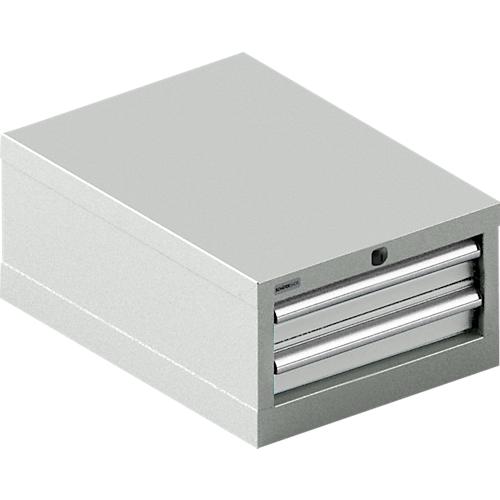 Schäfer Shop Select Schubladenschrank 18-27, 2 Schübe (H 75/75mm), bis 75 kg, B 411 x T 572 x H 250 mm, lichtgrau/lichtgrau