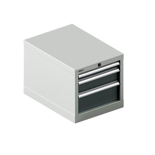 Schäfer Shop Select Schubladenschrank 18-27, 3 Schübe (H 50/100/150mm), bis 75 kg, B 411 x T 572 x H 400 mm, anthrazitgrau/lichtgrau