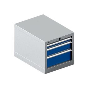 Schäfer Shop Select Schubladenschrank 18-27, 3 Schübe (H 50/100/150mm), bis 75 kg, B 411 x T 572 x H 400 mm, enzianblau/weißaluminium Schäfer Shop Select Schubladenschrank 18-27, 3 Schübe (H 50/100/150mm), bis 75 kg, B 411 x T 572 x H 400 mm, enzianblau/weißaluminium