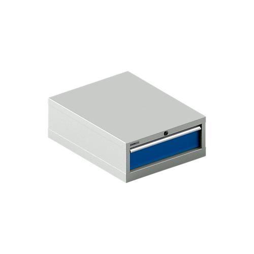 Schäfer Shop Select Schubladenschrank 27-36, 1 Schub, bis 75 kg, B 564 x T 725 x H 250 mm, enzianblau/lichtgrau