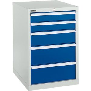 Schäfer Shop Select Schubladenschrank 27-36, 5 Schübe, bis 75 kg, B 564 x T 725 x H 850 mm, enzianblau/lichtgrau Schäfer Shop Select Schubladenschrank 27-36, 5 Schübe, bis 75 kg, B 564 x T 725 x H 850 mm, enzianblau/lichtgrau