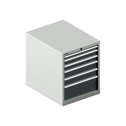 Schäfer Shop Select Schubladenschrank 27-36, 6 Schübe, bis 200 kg, B 564 x T 725 x H 700 mm, anthrazitgrau/lichtgrau