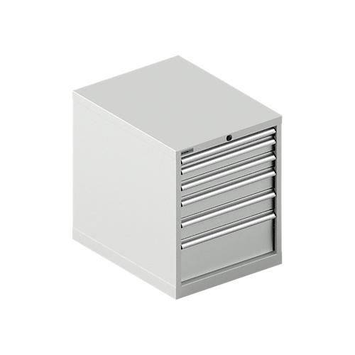 Schäfer Shop Select Schubladenschrank 27-36, 6 Schübe, bis 75 kg, B 564 x T 725 x H 700 mm, lichtgrau/lichtgrau