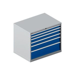 Schäfer Shop Select Schubladenschrank WSK 54-36, Stahl, 6 Schübe, bis 75 kg, B 1023 x T 725 x H 850 mm, weissaluminium/enzianblau Schäfer Shop Select Schubladenschrank WSK 54-36, Stahl, 6 Schübe, bis 75 kg, B 1023 x T 725 x H 850 mm, weissaluminium/enzianblau