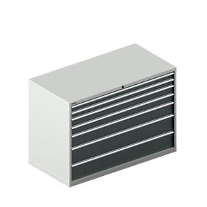 Schäfer Shop Select Schubladenschrank WSK 78–36 E, Stahl, 7 Schübe, 200 kg Traglast, B 1431 mm x T 725 mm x H 1000 mm, lichtgrqau/anthrazitgrau Schäfer Shop Select Schubladenschrank WSK 78–36 E, Stahl, 7 Schübe, 200 kg Traglast, B 1431 mm x T 725 mm x H 1000 mm, lichtgrqau/anthrazitgrau