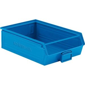 Schäfer Shop Select Sichtlagerkasten, mit Tragestab, 18,5 l, 80 kg, L 501 x B 308 x H 146 mm, Stahl, RAL 5015 (himmelblau) Schäfer Shop Select Sichtlagerkasten, mit Tragestab, 18,5 l, 80 kg, L 501 x B 308 x H 146 mm, Stahl, RAL 5015 (himmelblau)