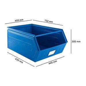 Schäfer Shop Select Sichtlagerkasten, mit Tragestab, L 732 x B 459 x H 300 mm, 84 l, 180 kg, Stahl, RAL 5015 (himmelblau) Schäfer Shop Select Sichtlagerkasten, mit Tragestab, L 732 x B 459 x H 300 mm, 84 l, 180 kg, Stahl, RAL 5015 (himmelblau)