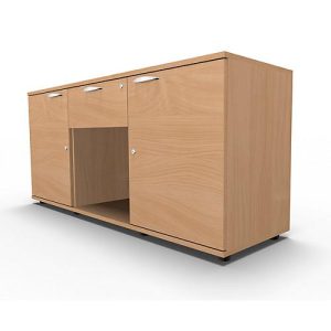 Schäfer Shop Select Sideboard, 2 Türen + Schub, abschließbar, Spanplatte, B 1500 x T 420 x H 663 mm, Buche Schäfer Shop Select Sideboard, 2 Türen + Schub, abschließbar, Spanplatte, B 1500 x T 420 x H 663 mm, Buche
