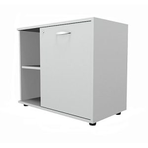 Schäfer Shop Select Sideboard, mit Drehtür, abschließbar, Spanplatte, B 800 x T 420 x H 663 mm, rechts anstellbar, lichtgrau Schäfer Shop Select Sideboard, mit Drehtür, abschließbar, Spanplatte, B 800 x T 420 x H 663 mm, rechts anstellbar, lichtgrau