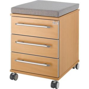 Schäfer Shop Select Sitzkissen für Rollcontainer Moxxo IQ 333, B 450 x T 400 x H 4 mm, Stoff grau + Schwerlastrollen, bis 100 kg, feststellbar Schäfer Shop Select Sitzkissen für Rollcontainer Moxxo IQ 333, B 450 x T 400 x H 4 mm, Stoff grau + Schwerlastrollen, bis 100 kg, feststellbar