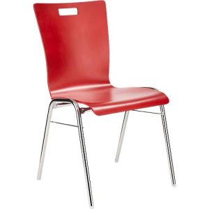 Schäfer Shop Select Stapelstuhl Rot, stapelbar bis 10 Stück, desinfektionsmittelbeständig, ohne Stoffpolster, B 430 x T 410 x H 450 mm, Holz & Stahl Schäfer Shop Select Stapelstuhl Rot, stapelbar bis 10 Stück, desinfektionsmittelbeständig, ohne Stoffpolster, B 430 x T 410 x H 450 mm, Holz & Stahl