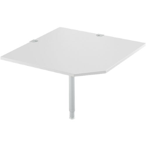 Schäfer Shop Select Systemwinkelplatte, CAD, Fuß, B 1000 x T 1000 mm, weiß/weißalu