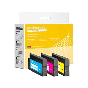Schäfer Shop Select Tintenpatronen, ersetzt HP 951XL (CN046AE/CN047AE/CN048AE), Multipack, cyan, magenta, gelb Schäfer Shop Select Tintenpatronen, ersetzt HP 951XL (CN046AE/CN047AE/CN048AE), Multipack, cyan, magenta, gelb