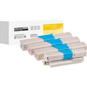 Schäfer Shop Select Toner, ersetzt OKI 44469803/704/705/706 (44469803, 44469704, 44469705, 44469706), Mixpack, schwarz, cyan, gelb, magenta Schäfer Shop Select Toner, ersetzt OKI 44469803/704/705/706 (44469803, 44469704, 44469705, 44469706), Mixpack, schwarz, cyan, gelb, magenta