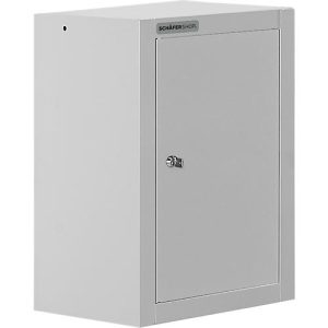 Schäfer Shop Select Wandschrank, eintürig, mit Zwischenboden, B 400 x T 320 x H 600 mm, Stahl, lichtgrau/lichtgrau Schäfer Shop Select Wandschrank, eintürig, mit Zwischenboden, B 400 x T 320 x H 600 mm, Stahl, lichtgrau/lichtgrau