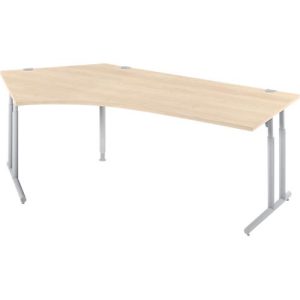 Schäfer Shop Select Winkelschreibtisch COMBITEC, 135° Winkel links, C-Fuß, B 2165 x T 800/800 x H 677-817 mm, Ahorn/weißalu Schäfer Shop Select Winkelschreibtisch COMBITEC, 135° Winkel links, C-Fuß, B 2165 x T 800/800 x H 677-817 mm, Ahorn/weißalu