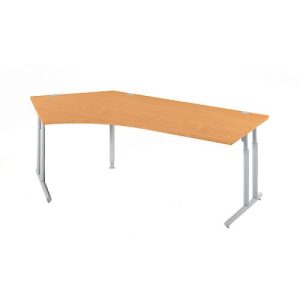 Schäfer Shop Select Winkelschreibtisch COMBITEC, 135° Winkel links, C-Fuß, B 2165 x T 800/800 x H 677-817 mm, Buche/weißalu Schäfer Shop Select Winkelschreibtisch COMBITEC, 135° Winkel links, C-Fuß, B 2165 x T 800/800 x H 677-817 mm, Buche/weißalu