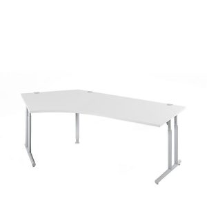 Schäfer Shop Select Winkelschreibtisch COMBITEC, 135° Winkel links, C-Fuß, B 2165 x T 800/800 x H 677-817 mm, lichtgrau/weißalu Schäfer Shop Select Winkelschreibtisch COMBITEC, 135° Winkel links, C-Fuß, B 2165 x T 800/800 x H 677-817 mm, lichtgrau/weißalu