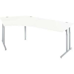 Schäfer Shop Select Winkelschreibtisch COMBITEC, 135° Winkel links, C-Fuß, B 2165 x T 800/800 x H 677-817 mm, weiß/weißalu Schäfer Shop Select Winkelschreibtisch COMBITEC, 135° Winkel links, C-Fuß, B 2165 x T 800/800 x H 677-817 mm, weiß/weißalu