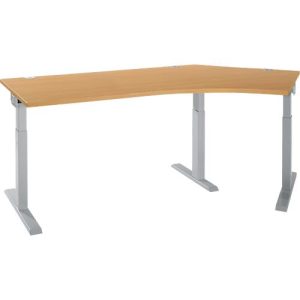 Schäfer Shop Select Winkelschreibtisch ERGO-T 2.0, 135° Winkel, Ansatz rechts, T-Fuß, B 2165 x T 800 x H 675-895 mm, Buche/weißalu Schäfer Shop Select Winkelschreibtisch ERGO-T 2.0, 135° Winkel, Ansatz rechts, T-Fuß, B 2165 x T 800 x H 675-895 mm, Buche/weißalu