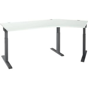 Schäfer Shop Select Winkelschreibtisch ERGO-T 2.0, 135° Winkel, Ansatz rechts, T-Fuß, B 2165 x T 800 x H 675-895 mm, lichtgrau/anthrazit Schäfer Shop Select Winkelschreibtisch ERGO-T 2.0, 135° Winkel, Ansatz rechts, T-Fuß, B 2165 x T 800 x H 675-895 mm, lichtgrau/anthrazit