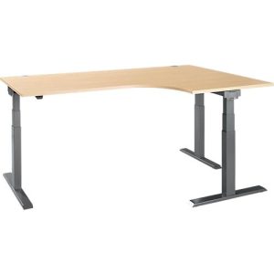 Schäfer Shop Select Winkelschreibtisch ERGO-T 2.0, elektrisch höhenverstellbar, 90° Winkel rechts, T-Fuß, B 2000 mm, Ahorn/anthrazit Schäfer Shop Select Winkelschreibtisch ERGO-T 2.0, elektrisch höhenverstellbar, 90° Winkel rechts, T-Fuß, B 2000 mm, Ahorn/anthrazit