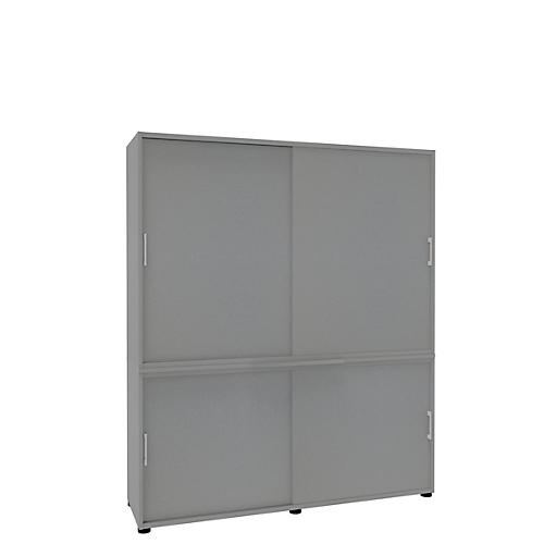 Schiebetürenschr. 5OH, B160, silber