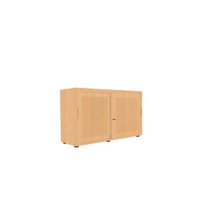 Schiebetürenschrank, Akustikfront, B 1350 mm, 4 OH, Buche-Dekor Schiebetürenschrank, Akustikfront, B 1350 mm, 4 OH, Buche-Dekor