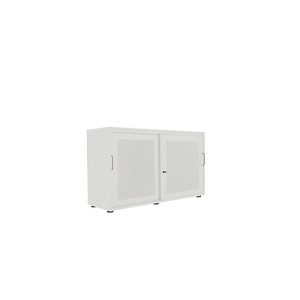 Schiebetürenschrank, Akustikfront, B 1350 mm, 4 OH, lichtgra Schiebetürenschrank, Akustikfront, B 1350 mm, 4 OH, lichtgra