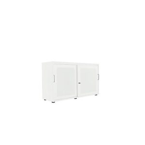 Schiebetürenschrank, Akustikfront, B 1350 mm, 4 OH, weiß Schiebetürenschrank, Akustikfront, B 1350 mm, 4 OH, weiß