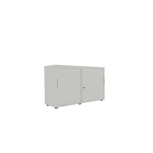 Schiebetürenschrank, B 1200 mm, 2 OH, silber
