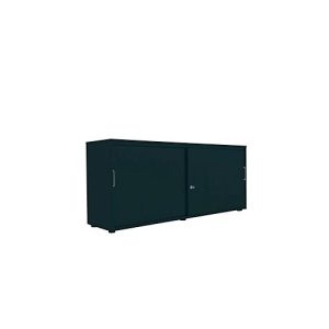 Schiebetürenschrank, B 1600 mm, 2 OH, graphit Schiebetürenschrank, B 1600 mm, 2 OH, graphit