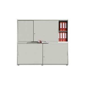 Schiebetürenschrank, B 1600 mm, 4 OH, silber Schiebetürenschrank, B 1600 mm, 4 OH, silber