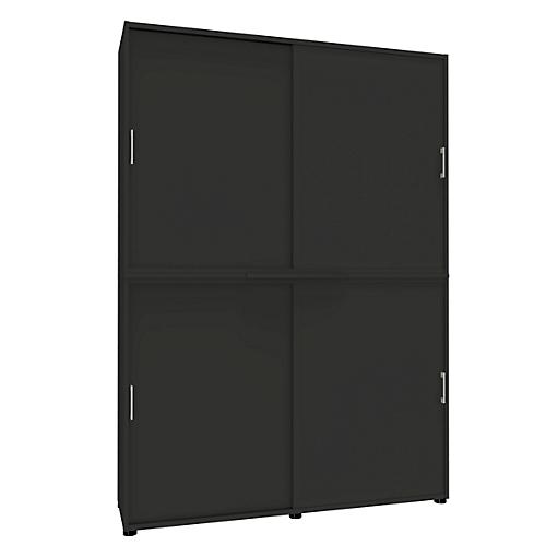 Schiebetürenschrank, B 1600 mm, 6 OH, graphit