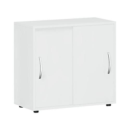 Schiebetürenschrank PALENQUE, 2 Ordnerhöhen, 1 Boden, B 800 x T 400 x H 752 mm, lichtgrau