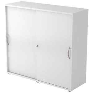 Schiebetürenschrank TARA, 3 Ordnerhöhen, B 1200 x T 400 x H 1180 mm, abschließ- & stapelbar, lichtgrau Schiebetürenschrank TARA, 3 Ordnerhöhen, B 1200 x T 400 x H 1180 mm, abschließ- & stapelbar, lichtgrau