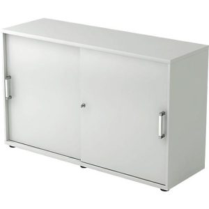 Schiebetürenschrank TARVIS, 2 Ordnerhöhen, B 1200 x T 400 x H 748 mm, abschließ- & stapelbar, lichtgrau Schiebetürenschrank TARVIS, 2 Ordnerhöhen, B 1200 x T 400 x H 748 mm, abschließ- & stapelbar, lichtgrau