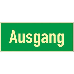 Schild Ausgang, HLK, Kunstoff, langleuchtend Schild Ausgang, HLK, Kunstoff, langleuchtend