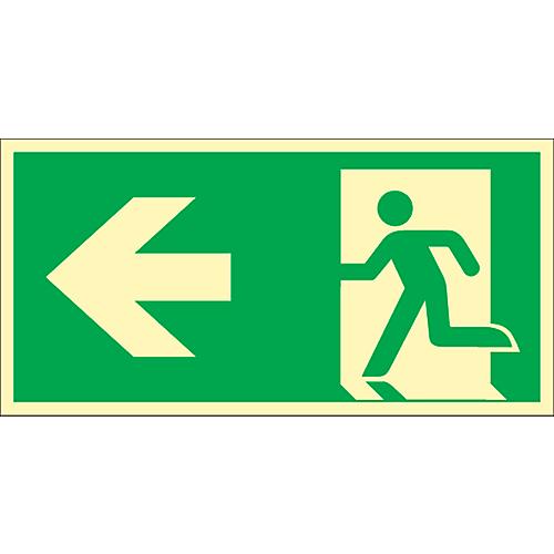 Schild Rettungsweg, linksweisend, HLF