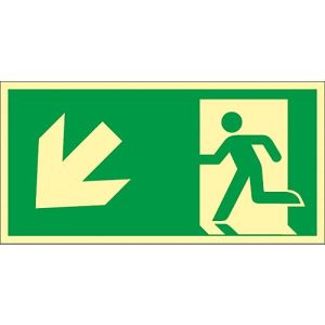 Schild Treppe abwärts, linksweisend Schild Treppe abwärts, linksweisend