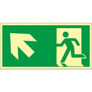 Schild Treppe aufwärts, linksweisend Schild Treppe aufwärts, linksweisend