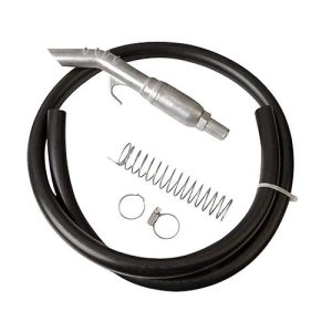 Schlauchgarnitur für Handpumpe Typ K 10 C, elektrisch leitfähig, DN 19 x 4, mit Auslaufventil AV 20 und Knickschutzfeder, Länge 1,5 m