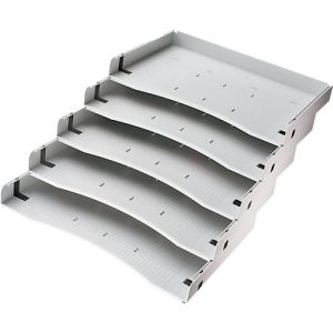 Schrägablage, für Rollcontainer & Standcontainer Breno, 5 Fächer, Kunststoff, lichtgrau Schrägablage, für Rollcontainer & Standcontainer Breno, 5 Fächer, Kunststoff, lichtgrau